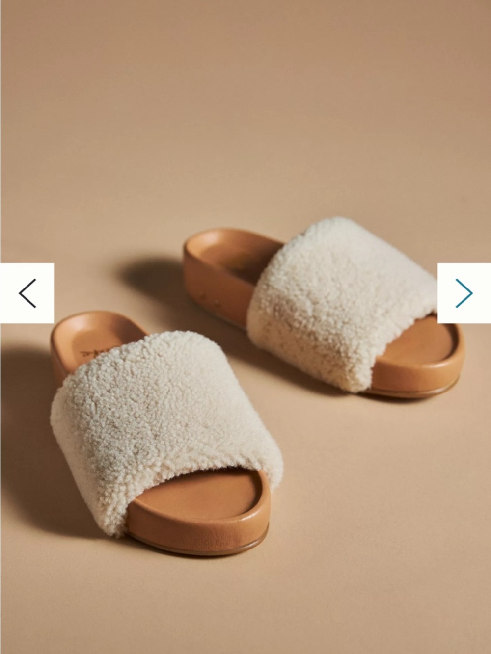 Beek X Anthropolgie Pelican Shearling Sandals